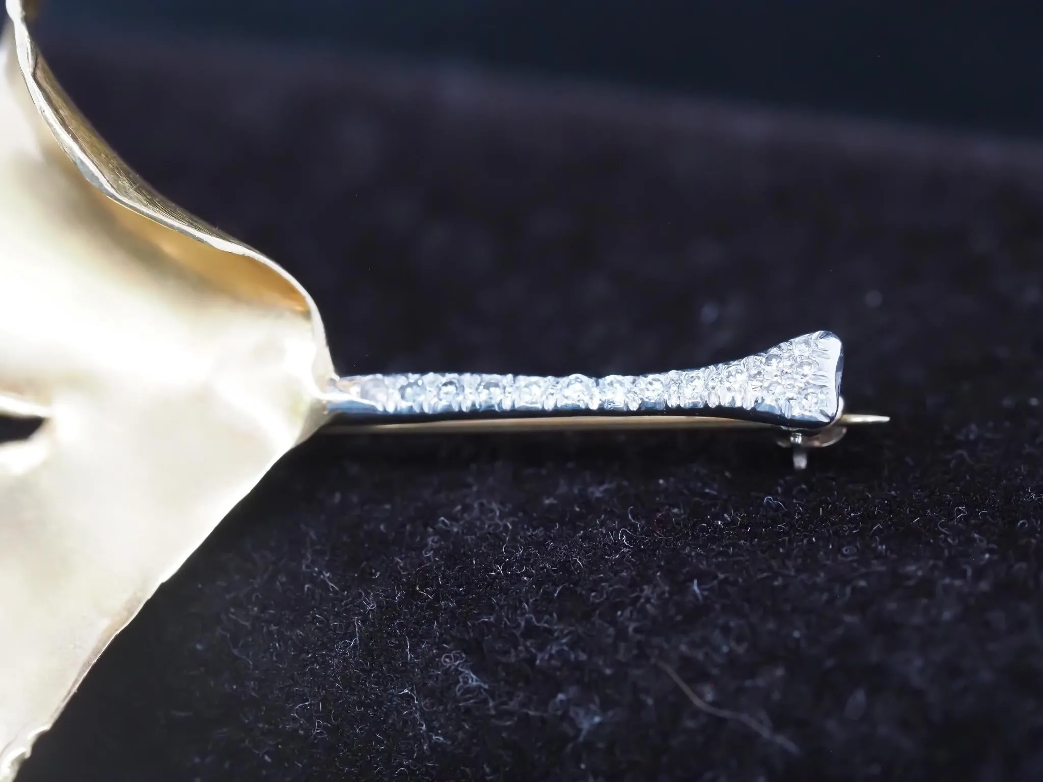 Tiffany & Co. Platinum and 18K Gold Ginko Leaf Brooch Pin