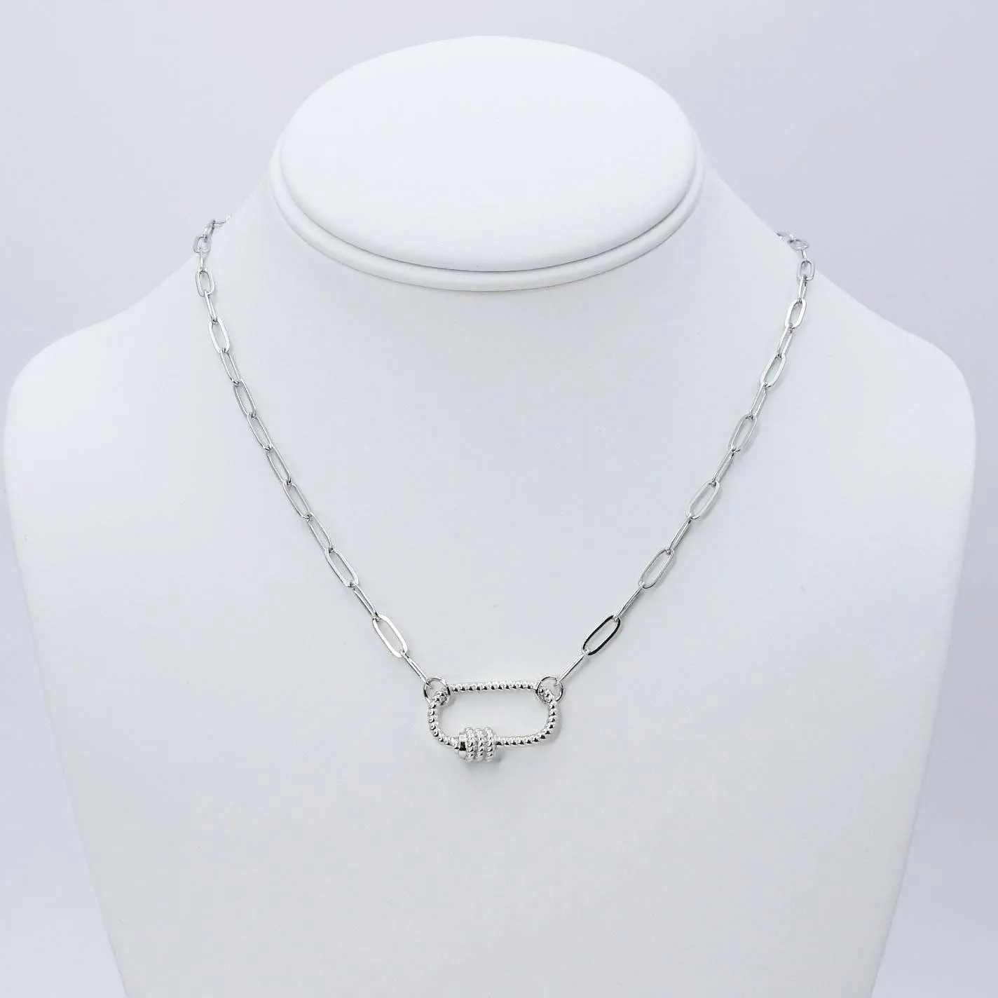 Treasure Jewels | Clip Charm Silver Necklace