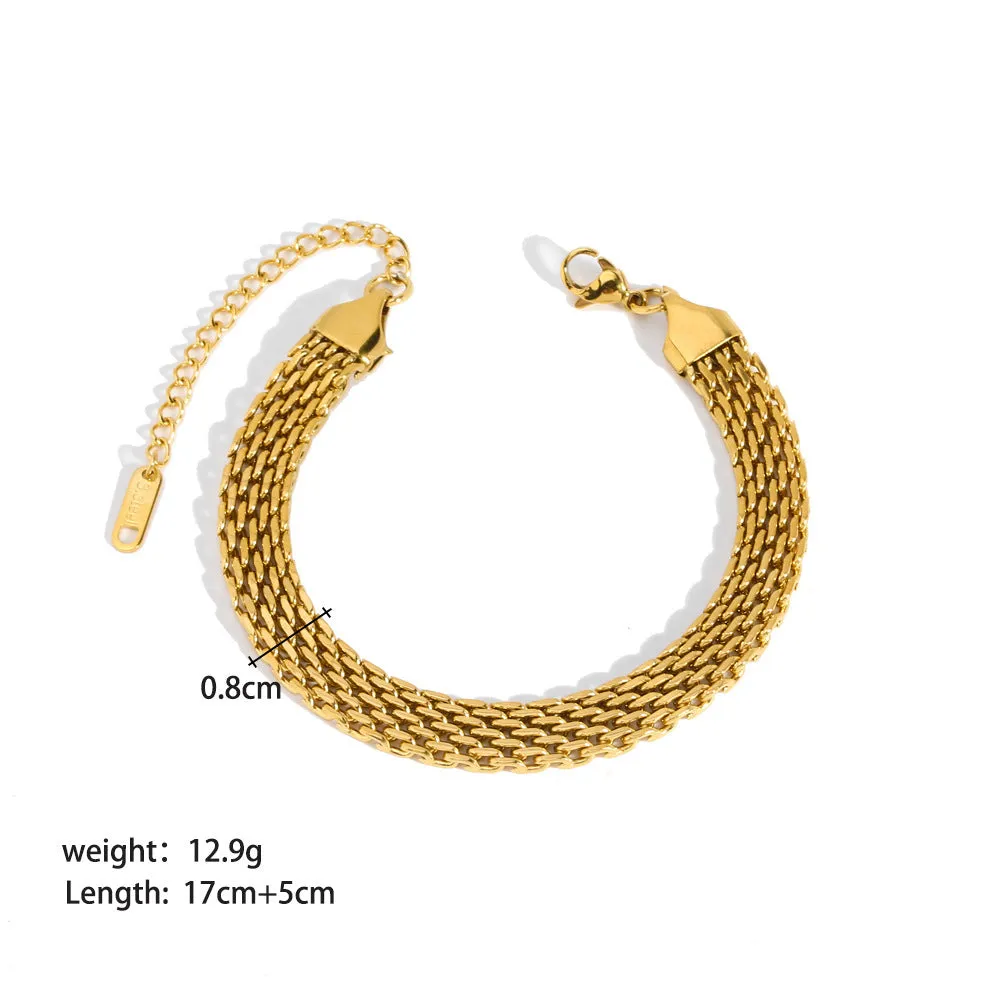 Trendy Gold Link Chain Bracelets for Women | Stackable Jewelry Gifts