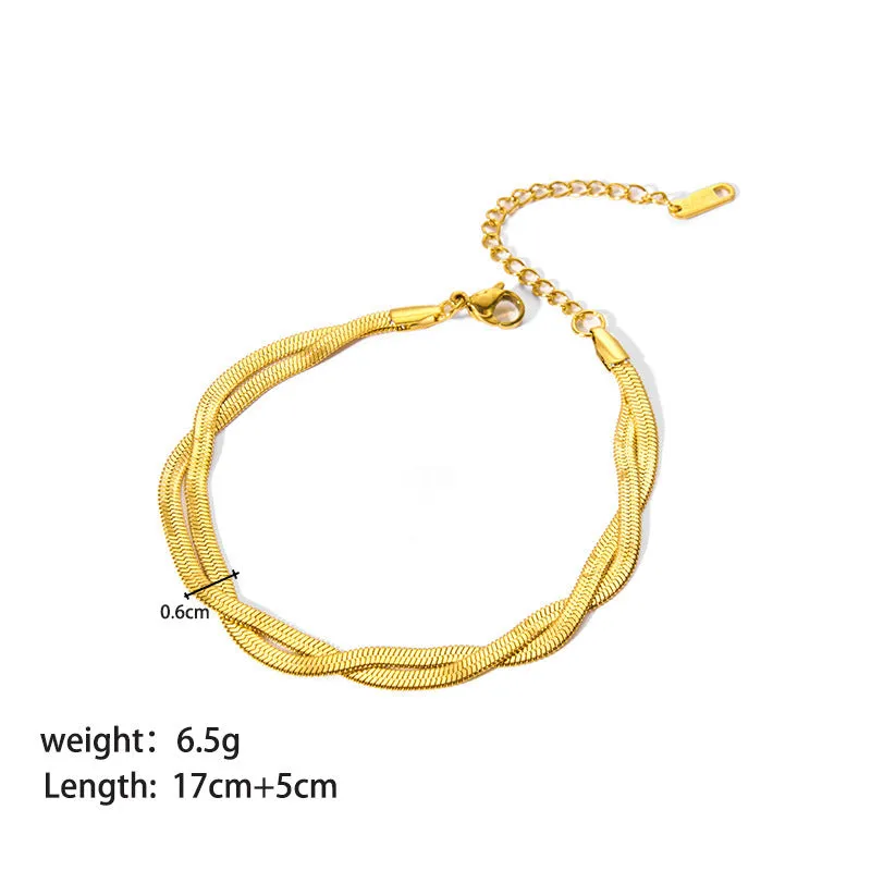 Trendy Gold Link Chain Bracelets for Women | Stackable Jewelry Gifts