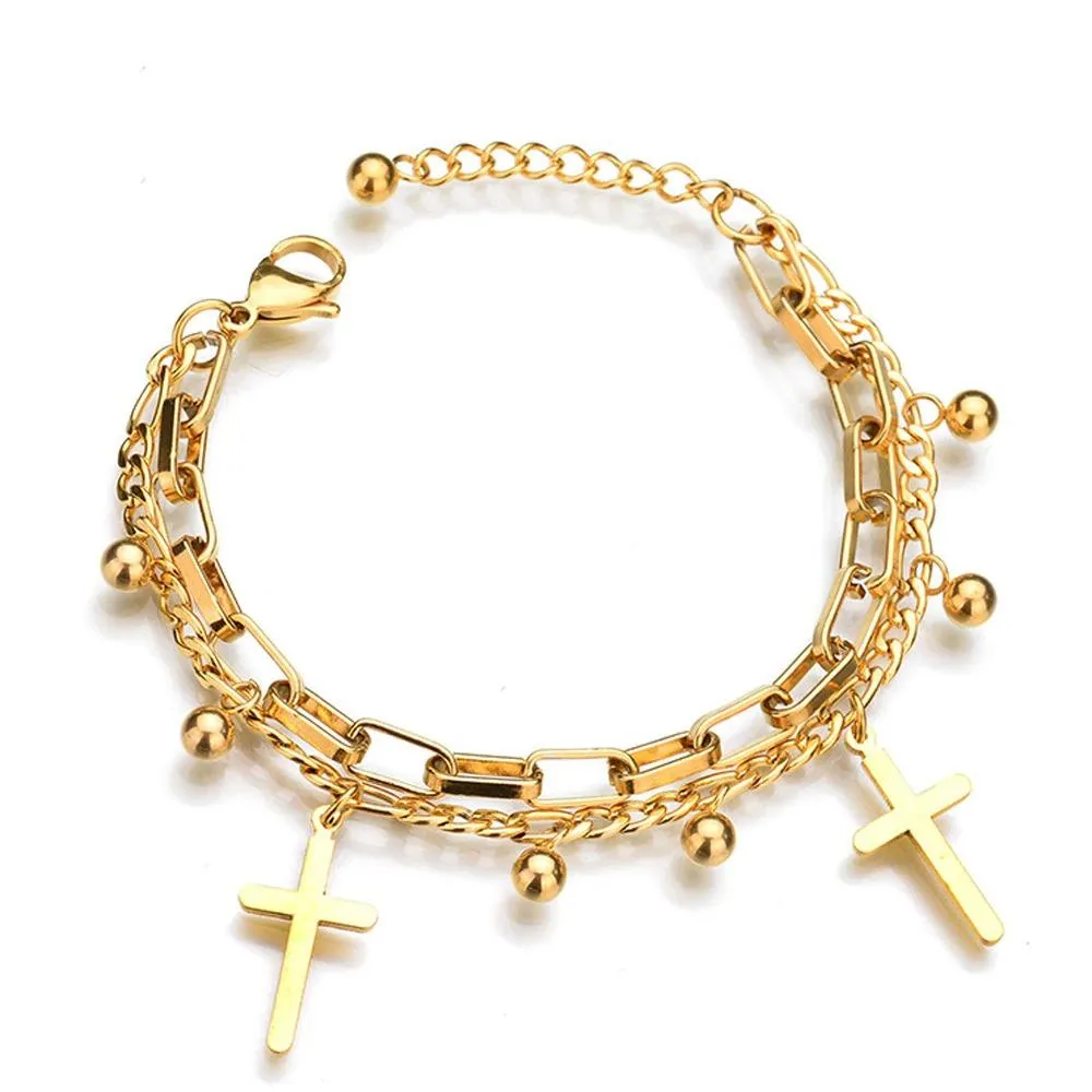 Trendy Heart, Lock, and Key Charm Chain Bracelets