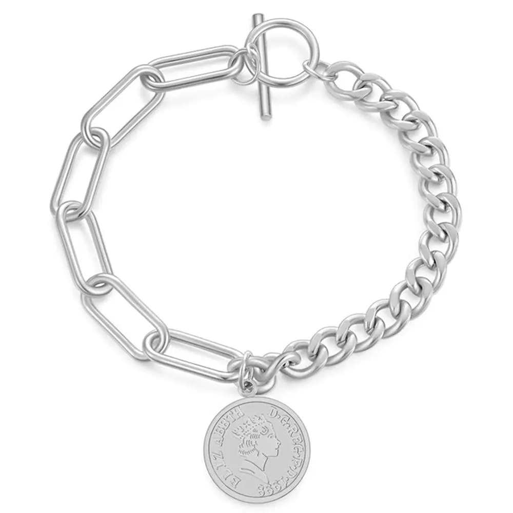 Trendy Heart, Lock, and Key Charm Chain Bracelets