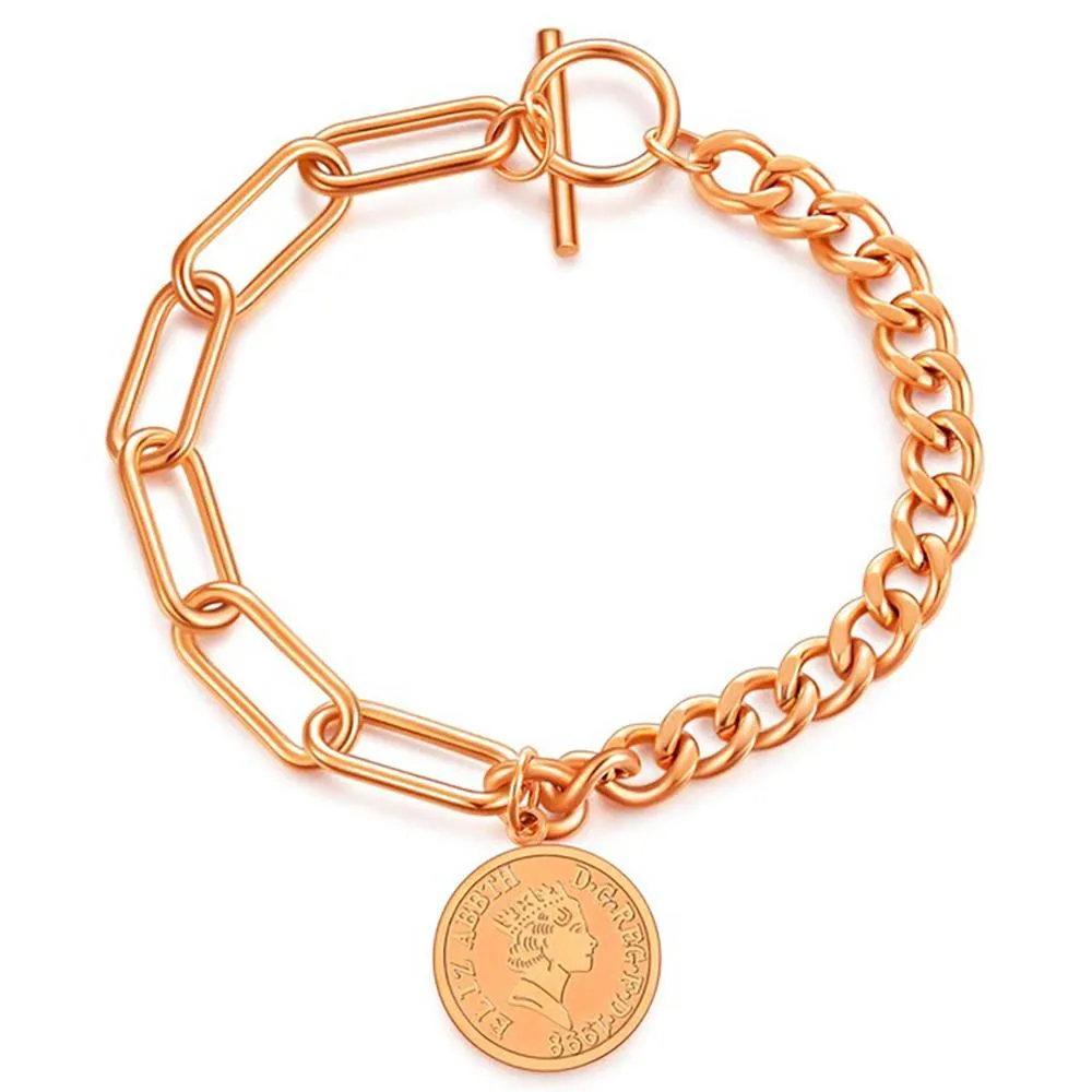 Trendy Heart, Lock, and Key Charm Chain Bracelets