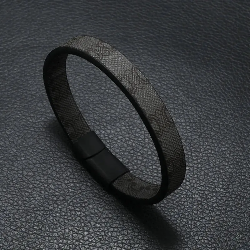 Trendy Leather Bracelets Men Stainless Steel Multilayer Braided Rope Bracelets for Male Jewelry
