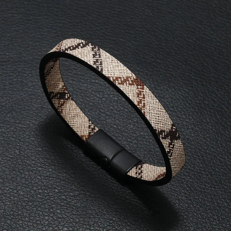 Trendy Leather Bracelets Men Stainless Steel Multilayer Braided Rope Bracelets for Male Jewelry