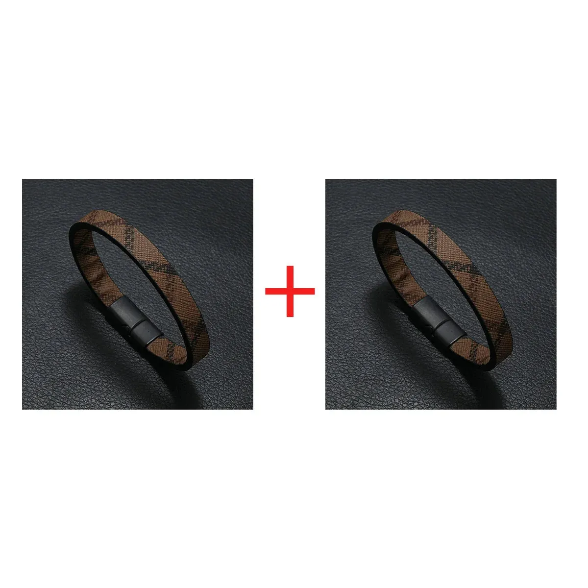 Trendy Leather Bracelets Men Stainless Steel Multilayer Braided Rope Bracelets for Male Jewelry