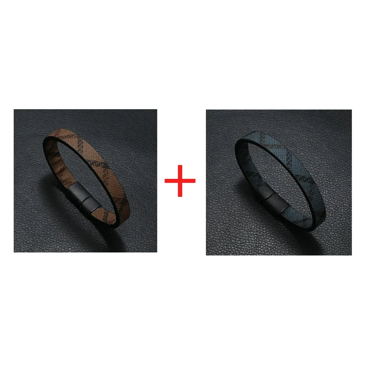 Trendy Leather Bracelets Men Stainless Steel Multilayer Braided Rope Bracelets for Male Jewelry