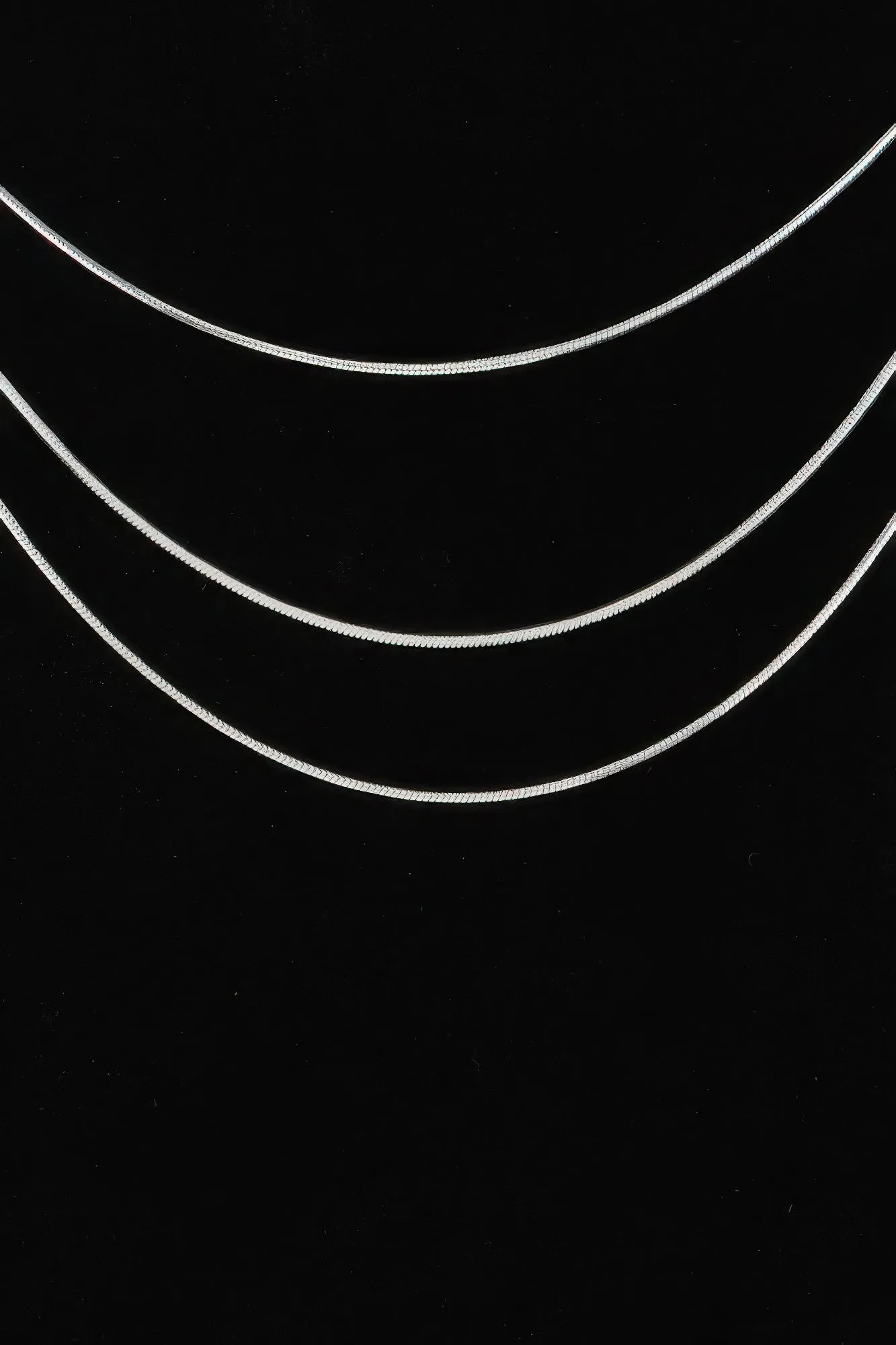 Triple Sleek Chain Necklace