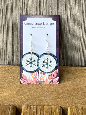 Turquoise Snowflake Earrings
