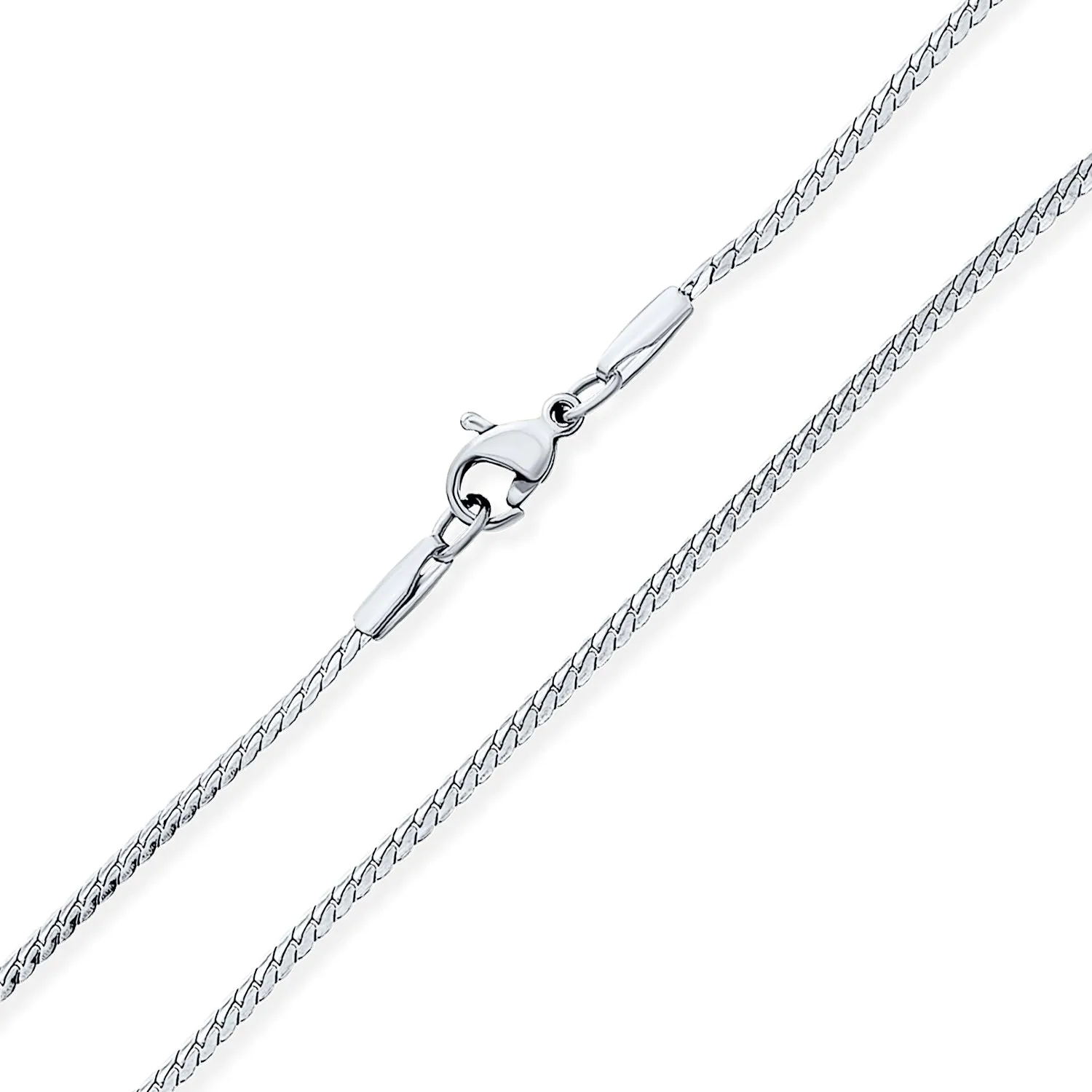 Unisex 1.5MM Gold Plated Serpentine Chain Necklace - Strong & Simple