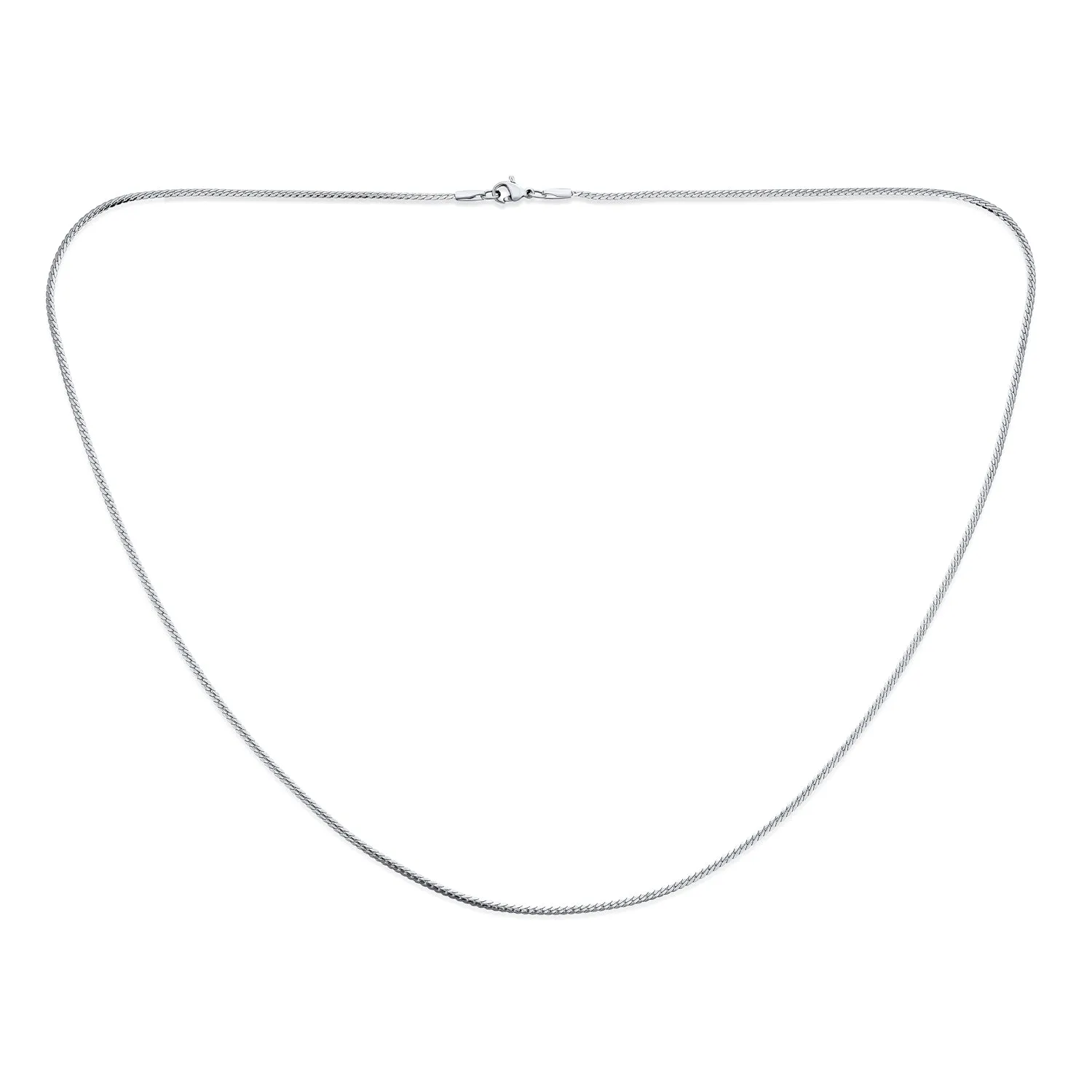 Unisex 1.5MM Gold Plated Serpentine Chain Necklace - Strong & Simple