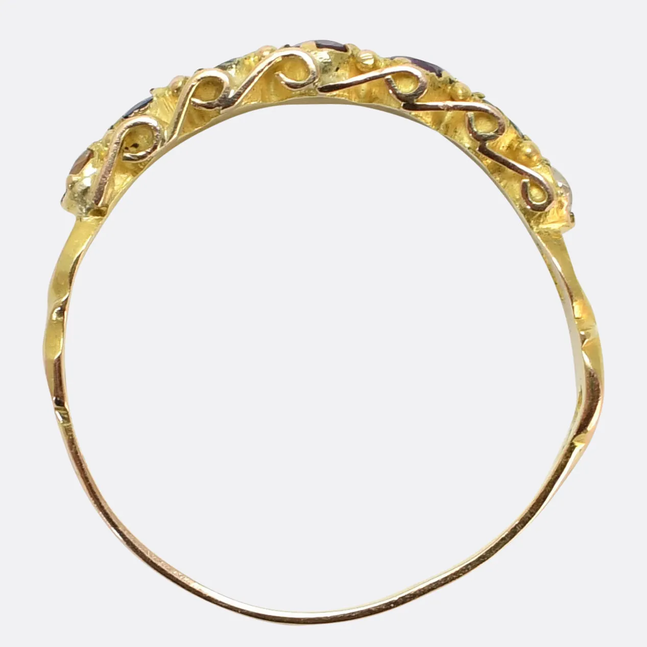 Victorian Acrostic 'Dearest' Ring