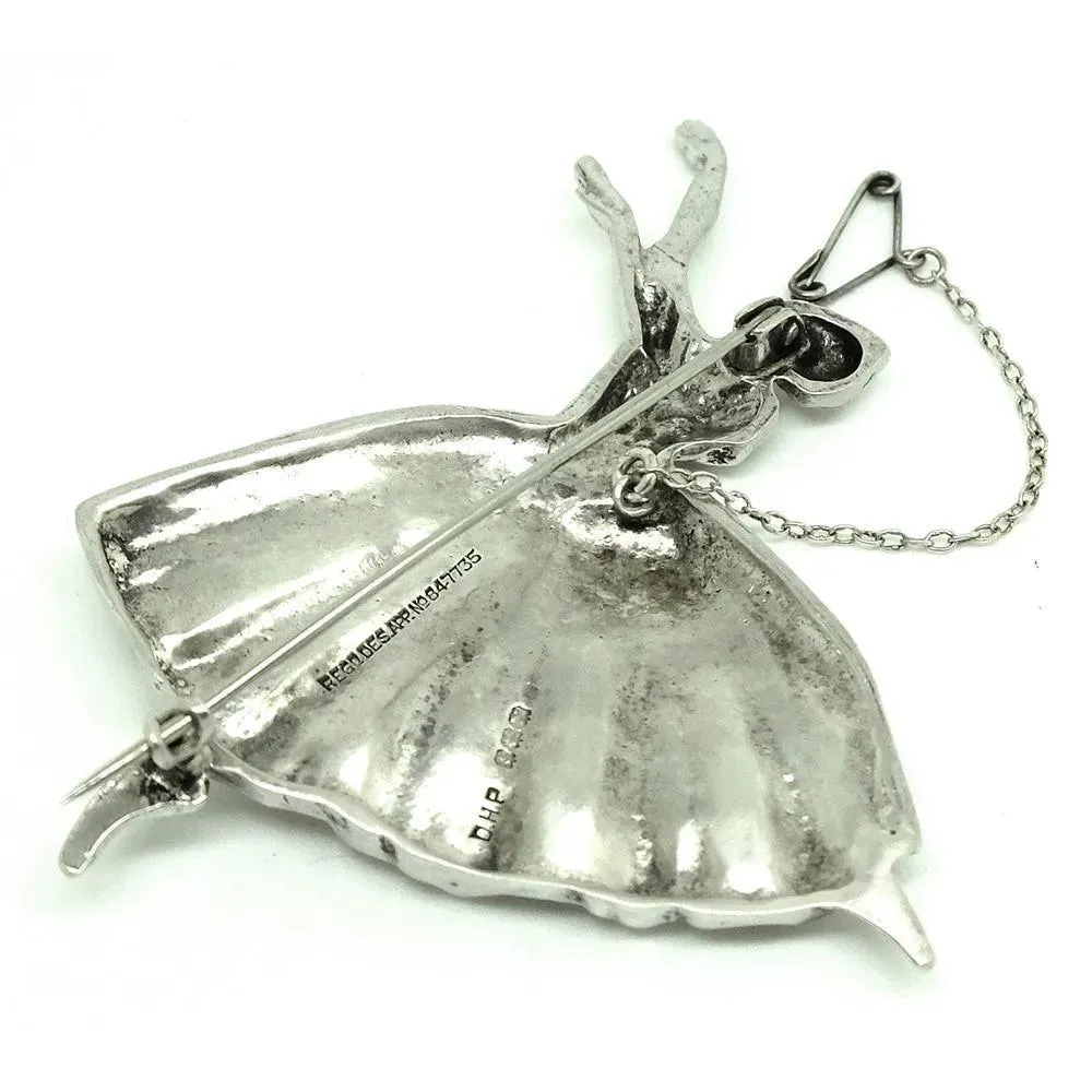 Vintage 1948 Sterling Silver Ballerina Brooch