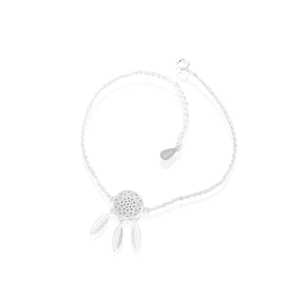 Vintage Dreamcatcher with Feathers Charm Bracelet for Women