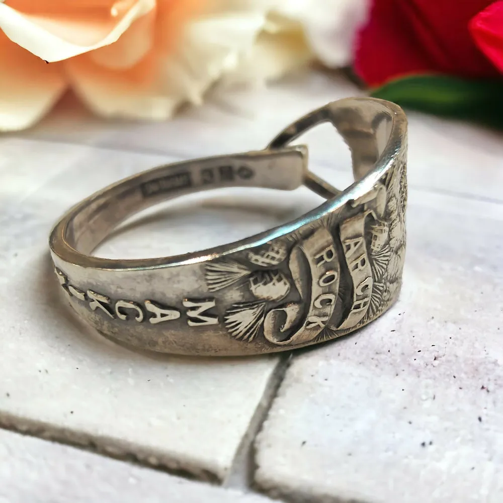Vintage Mackinac Island Sterling Silver Spoon Ring