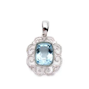 Vintage Natural Aquamarine Pendant