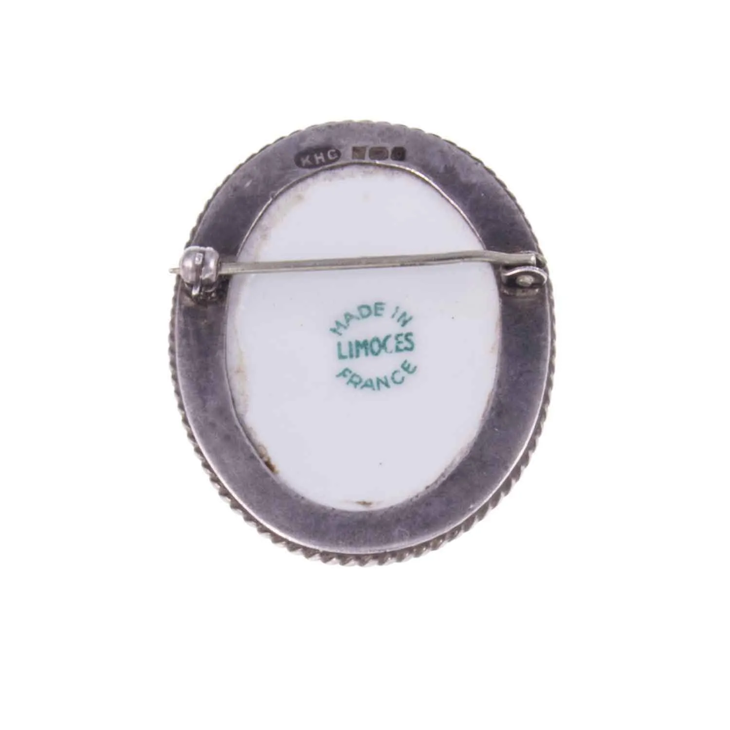 Vintage Sterling Silver Victorian Style Miniature Portrait Brooch