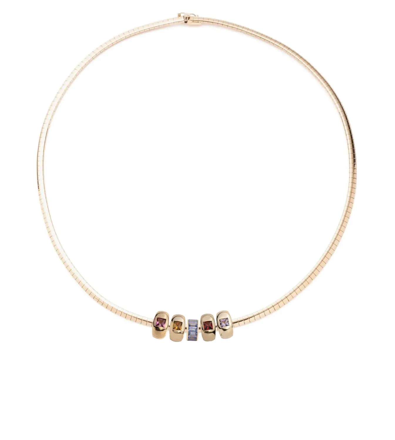 Vivacity & Multi Gemstone Heart Slide : Small Sleek Collar Story