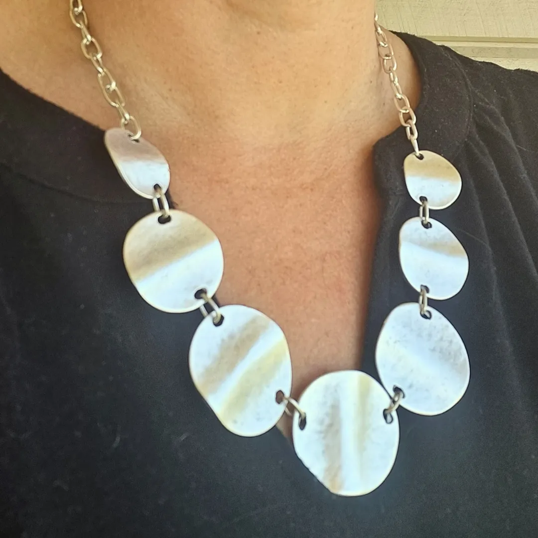 Waves Silver Necklace - Boho Style