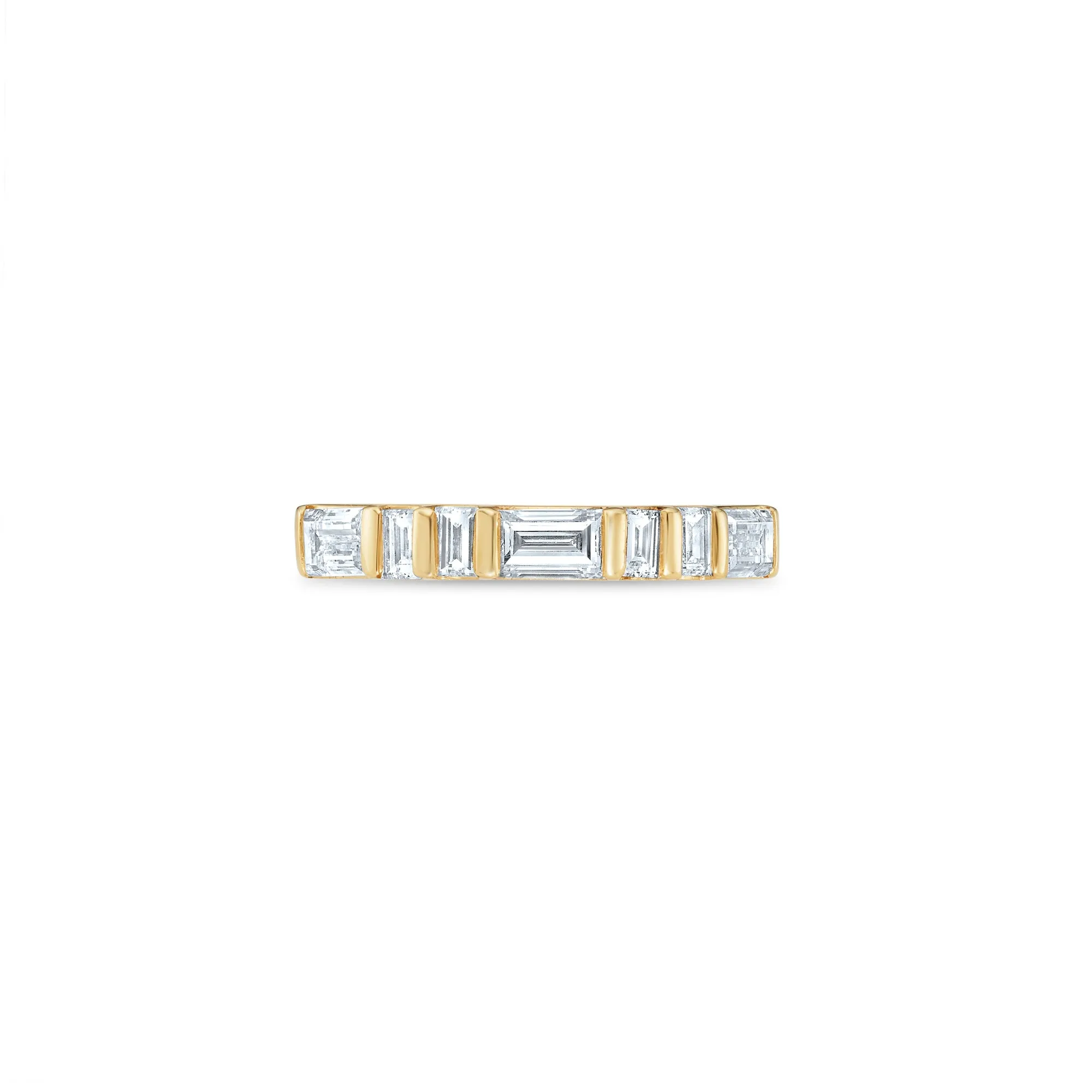 Wide Bar Set Baguette Cut Band