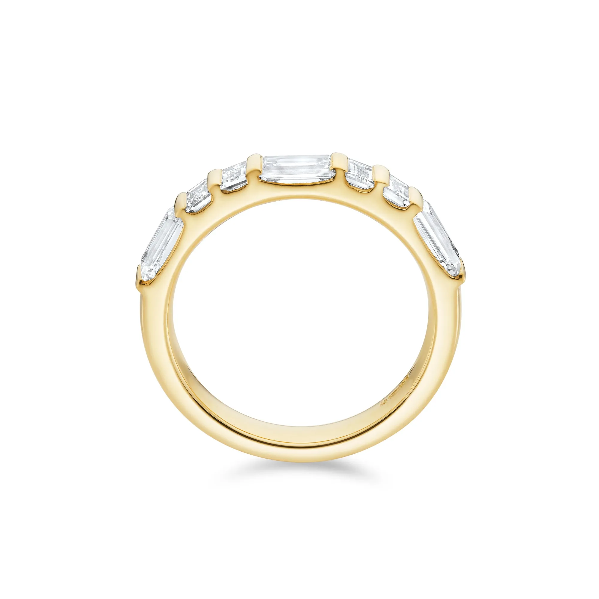 Wide Bar Set Baguette Cut Band