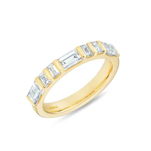 Wide Bar Set Baguette Cut Band
