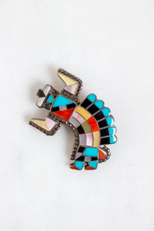 Zuni Inlay Small Kachina Dancer Pendant