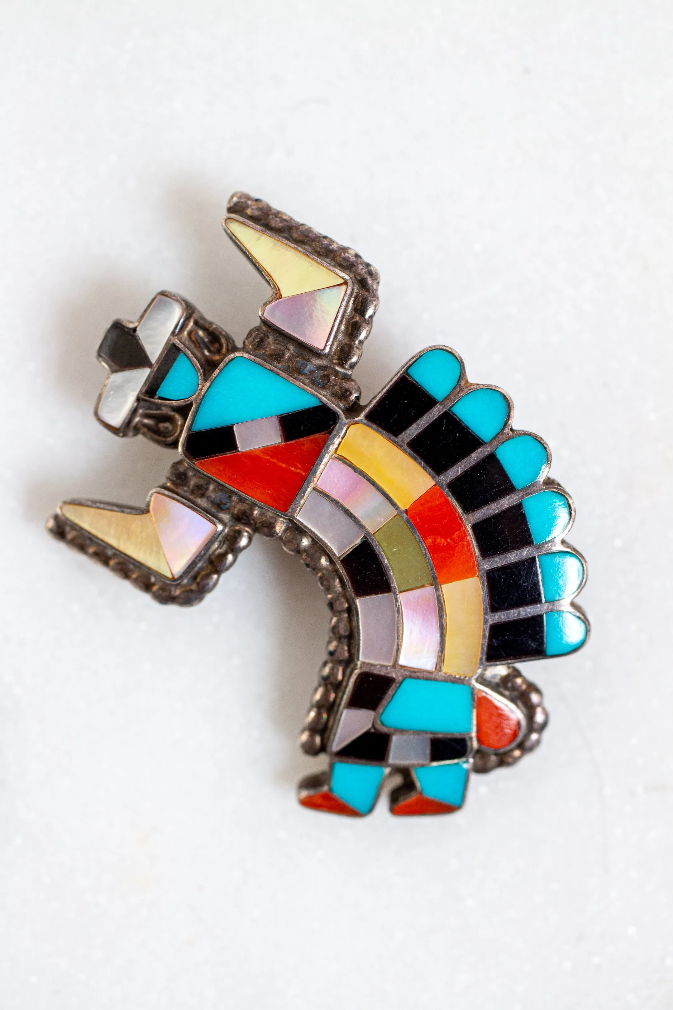Zuni Inlay Small Kachina Dancer Pendant